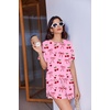 image:imageEkouaer Womens Pajama Sets Sexy Lounge Sets Side Split Short Pj Sets Cute Pjs 2 Piece Comfy Sleepwear LoungewearPink Cherry Bow