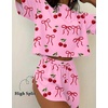 image:imageEkouaer Womens Pajama Sets Sexy Lounge Sets Side Split Short Pj Sets Cute Pjs 2 Piece Comfy Sleepwear LoungewearPink Cherry Bow