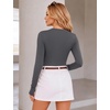 image:imageEkouaer 3 Pack Long Sleeve Shirts for Women with Thumb Holes Casual TopsBlackDark GreyBurgundy