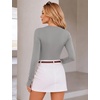 image:imageEkouaer 3 Pack Long Sleeve Shirts for Women with Thumb Holes Casual TopsBlackLight GrayWhite