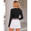 image:imageEkouaer 3 Pack Long Sleeve Shirts for Women with Thumb Holes Casual TopsBlackWhiteHaze Blue