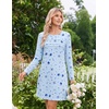 image:imageEkouaer 2 Pack Long Sleeve Nightgown for Women Crew Neck Sleepshirts S3XL  Excellent Value for the Price Features Many Cute Prints Soft Comfortable Fabric Long Sleeve O Neck Nightgown for SleepingCoffeStar Print