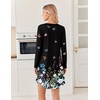 image:imageEkouaer 2 Pack Long Sleeve Nightgown for Women Crew Neck Sleepshirts S3XL  Excellent Value for the Price Features Many Cute Prints Soft Comfortable Fabric Long Sleeve O Neck Nightgown for SleepingBlackBlack Butterfly