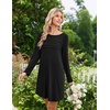 image:imageEkouaer 2 Pack Long Sleeve Nightgown for Women Crew Neck Sleepshirts S3XL  Excellent Value for the Price Features Many Cute Prints Soft Comfortable Fabric Long Sleeve O Neck Nightgown for SleepingBlackLeopard