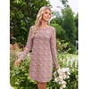 image:imageEkouaer 2 Pack Long Sleeve Nightgown for Women Crew Neck Sleepshirts S3XL  Excellent Value for the Price Features Many Cute Prints Soft Comfortable Fabric Long Sleeve O Neck Nightgown for SleepingBlack Floral Leaf Pink Floral Leaf