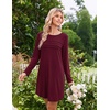 image:imageEkouaer 2 Pack Long Sleeve Nightgown for Women Crew Neck Sleepshirts S3XL  Excellent Value for the Price Features Many Cute Prints Soft Comfortable Fabric Long Sleeve O Neck Nightgown for SleepingBlackWine Red