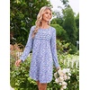 image:imageEkouaer 2 Pack Long Sleeve Nightgown for Women Crew Neck Sleepshirts S3XL  Excellent Value for the Price Features Many Cute Prints Soft Comfortable Fabric Long Sleeve O Neck Nightgown for SleepingPurple FloralPink Floral