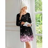 image:imageEkouaer 2 Pack Long Sleeve Nightgown for Women Crew Neck Sleepshirts S3XL  Excellent Value for the Price Features Many Cute Prints Soft Comfortable Fabric Long Sleeve O Neck Nightgown for SleepingBlackCherry Blossoms