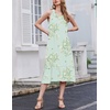 image:imageEkouaer 2 Pack Nightgowns for Women Sleeveless Long Night Gowns Victorian Nightdress with Pockets Soft Ladies GownFloral PurpleFloral Green