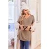 image:imageEkouaer Womens 3 Pack Maternity Shirts Long Sleeve V Neck with Split Side Pregnancy Tops Casual Basic Clothes S2XLBlackBrownKhaki
