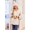 image:imageEkouaer Womens 3 Pack Maternity Shirts Long Sleeve V Neck with Split Side Pregnancy Tops Casual Basic Clothes S2XLBlackKhakiBeige
