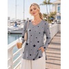 image:imageEkouaer Womens 3 Pack Maternity Shirts Long Sleeve V Neck with Split Side Pregnancy Tops Casual Basic Clothes S2XLBlackWhiteStar Print