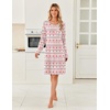 image:imageEkouaer Womens Long Sleeve Nightgown Crewneck Sleepshirt Soft Sleep Dress  This Sleepwear Features Super Soft Skinfriendly Knit Fabric Pajama for Sleeping or Lounging Excellent Value for the PriceWhite Christmas Reindeer