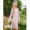 image:imageEkouaer Womens Long Sleeve Nightgown Crewneck Sleepshirt Soft Sleep Dress  This Sleepwear Features Super Soft Skinfriendly Knit Fabric Pajama for Sleeping or Lounging Excellent Value for the PriceWhite Christmas Reindeer
