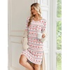 image:imageEkouaer Womens Long Sleeve Nightgown Crewneck Sleepshirt Soft Sleep Dress  This Sleepwear Features Super Soft Skinfriendly Knit Fabric Pajama for Sleeping or Lounging Excellent Value for the PriceWhite Christmas Reindeer