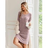 image:imageEkouaer Womens Long Sleeve Nightgown Crewneck Sleepshirt Soft Sleep Dress  This Sleepwear Features Super Soft Skinfriendly Knit Fabric Pajama for Sleeping or Lounging Excellent Value for the PricePink
