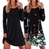 image:imageEkouaer 2 Pack Long Sleeve Nightgown for Women Crew Neck Sleepshirts S3XL  Excellent Value for the Price Features Many Cute Prints Soft Comfortable Fabric Long Sleeve O Neck Nightgown for SleepingBlackBlack Butterfly