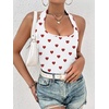 image:imageEkouaer Women Halter Top Backless Scroop Neck Slim Stretchy Ribbed Knit Camisole Crop Tops SXXLWhite Red Hearts
