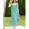image:imageEkouaer Nightgowns for Women Long Sleeveless Night Gown Button Sleepshirt  Victorian NightdressButton SleepshirtSummer Sleep DressSoft Sleepwear Suitable for SleepLoungeDaily WearGreen Floral