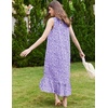 image:imageEkouaer Nightgowns for Women Long Sleeveless Night Gown Button Sleepshirt  Victorian NightdressButton SleepshirtSummer Sleep DressSoft Sleepwear Suitable for SleepLoungeDaily WearPurple Dots