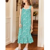 image:imageEkouaer Nightgowns for Women Long Sleeveless Night Gown Button Sleepshirt  Victorian NightdressButton SleepshirtSummer Sleep DressSoft Sleepwear Suitable for SleepLoungeDaily WearGreen Floral