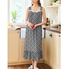 image:imageEkouaer Nightgowns for Women Long Sleeveless Night Gown Button Sleepshirt  Victorian NightdressButton SleepshirtSummer Sleep DressSoft Sleepwear Suitable for SleepLoungeDaily WearBlack Floral