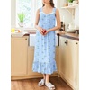 image:imageEkouaer Nightgowns for Women Long Sleeveless Night Gown Button Sleepshirt  Victorian NightdressButton SleepshirtSummer Sleep DressSoft Sleepwear Suitable for SleepLoungeDaily WearBlue Flowers