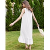 image:imageEkouaer Nightgowns for Women Long Sleeveless Night Gown Button Sleepshirt  Victorian NightdressButton SleepshirtSummer Sleep DressSoft Sleepwear Suitable for SleepLoungeDaily WearWhite