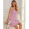 image:imageEkouaer Nightgowns for Women Sexy Sleep Shirts Sleeveless Sleep Dress  V Neck Night Shirts Pleated Nighties Tank Pajama Dress Soft Camisole Sleepwear for Home Daily Wear Date NightsBlack Heart