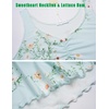 image:imageEkouaer Nightgowns for Women Sexy Sleep Shirts Sleeveless Sleep Dress  V Neck Night Shirts Pleated Nighties Tank Pajama Dress Soft Camisole Sleepwear for Home Daily Wear Date NightsGreen Floral