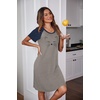 image:imageEkouaer Nightgowns for Women Short Sleeve Night Dress Printed Sleepwear  Crewneck Night Gown Ladies Sleep Shirts Soft Sleepwear Lightweight amp Casual Pajama Dress Cute Printed01 Navy Blue