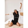 image:imageEkouaer Nightgowns for Women Short Sleeve Night Dress Printed Sleepwear  Crewneck Night Gown Ladies Sleep Shirts Soft Sleepwear Lightweight amp Casual Pajama Dress Cute PrintedBlack Cat