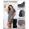 image:imageEkouaer Nightgowns for Women Short Sleeve Night Dress Printed Sleepwear  Crewneck Night Gown Ladies Sleep Shirts Soft Sleepwear Lightweight amp Casual Pajama Dress Cute PrintedAwine Redmeow