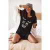 image:imageEkouaer Nightgowns for Women Short Sleeve Night Dress Printed Sleepwear  Crewneck Night Gown Ladies Sleep Shirts Soft Sleepwear Lightweight amp Casual Pajama Dress Cute PrintedBlack Sleep