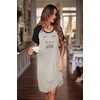 image:imageEkouaer Nightgowns for Women Short Sleeve Night Dress Printed Sleepwear  Crewneck Night Gown Ladies Sleep Shirts Soft Sleepwear Lightweight amp Casual Pajama Dress Cute PrintedBblackwake Me Up Later