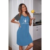image:imageEkouaer Nightgowns for Women Short Sleeve Night Dress Printed Sleepwear  Crewneck Night Gown Ladies Sleep Shirts Soft Sleepwear Lightweight amp Casual Pajama Dress Cute PrintedAlake Bluecat