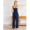 image:imageEkouaer Womens Cami Pajamas Set Y2K 2 Piece Lace Trim PJs Set Sleepwear  Buttery SoftLoungewearAdjustable Spaghetti StrapsSide PocketsTrendy Cami SleepwearLoungingVacationXS2XLLovedark Blue