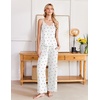 image:imageEkouaer Womens Cami Pajamas Set Y2K 2 Piece Lace Trim PJs Set Sleepwear  Buttery SoftLoungewearAdjustable Spaghetti StrapsSide PocketsTrendy Cami SleepwearLoungingVacationXS2XLCherryred