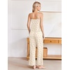 image:imageEkouaer Womens Cami Pajamas Set Y2K 2 Piece Lace Trim PJs Set Sleepwear  Buttery SoftLoungewearAdjustable Spaghetti StrapsSide PocketsTrendy Cami SleepwearLoungingVacationXS2XLCherrylight Yellow