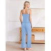 image:imageEkouaer Womens Cami Pajamas Set Y2K 2 Piece Lace Trim PJs Set Sleepwear  Buttery SoftLoungewearAdjustable Spaghetti StrapsSide PocketsTrendy Cami SleepwearLoungingVacationXS2XLLight Blue