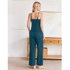 image:imageEkouaer Womens Cami Pajamas Set Y2K 2 Piece Lace Trim PJs Set Sleepwear  Buttery SoftLoungewearAdjustable Spaghetti StrapsSide PocketsTrendy Cami SleepwearLoungingVacationXS2XLBlue Green