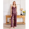 image:imageEkouaer Womens Cami Pajamas Set Y2K 2 Piece Lace Trim PJs Set Sleepwear  Buttery SoftLoungewearAdjustable Spaghetti StrapsSide PocketsTrendy Cami SleepwearLoungingVacationXS2XLRose Leopard