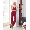 image:imageEkouaer Womens Cami Pajamas Set Y2K 2 Piece Lace Trim PJs Set Sleepwear  Buttery SoftLoungewearAdjustable Spaghetti StrapsSide PocketsTrendy Cami SleepwearLoungingVacationXS2XLDeep Red