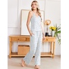 image:imageEkouaer Womens Cami Pajamas Set Y2K 2 Piece Lace Trim PJs Set Sleepwear  Buttery SoftLoungewearAdjustable Spaghetti StrapsSide PocketsTrendy Cami SleepwearLoungingVacationXS2XLFlowers White