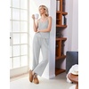 image:imageEkouaer Womens Cami Pajamas Set Y2K 2 Piece Lace Trim PJs Set Sleepwear  Buttery SoftLoungewearAdjustable Spaghetti StrapsSide PocketsTrendy Cami SleepwearLoungingVacationXS2XLStripe Grey White