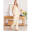 image:imageEkouaer Womens Cami Pajamas Set Y2K 2 Piece Lace Trim PJs Set Sleepwear  Buttery SoftLoungewearAdjustable Spaghetti StrapsSide PocketsTrendy Cami SleepwearLoungingVacationXS2XLCherrylight Yellow