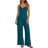 image:imageEkouaer Womens Cami Pajamas Set Y2K 2 Piece Lace Trim PJs Set Sleepwear  Buttery SoftLoungewearAdjustable Spaghetti StrapsSide PocketsTrendy Cami SleepwearLoungingVacationXS2XLBlue Green