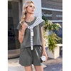 image:imageEkouaer Cotton Two Piece Sets for Women Cap Sleeve Short Set  Soft Casual Summer Fall Crew Neck Matching Sets Travel Vacation Outfits With Pockets for Daily WearMedium Heather Grey