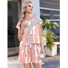 image:imageEkouaer Cotton Two Piece Sets for Women Cap Sleeve Short Set  Soft Casual Summer Fall Crew Neck Matching Sets Travel Vacation Outfits With Pockets for Daily WearTiedye Pink