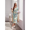 image:imageEkouaer Long Sleeve Nightgown for Women Long Henley House Dress with Pocket  Full Length Night Gowns Round Neck Lounge Dress Winter Warm Night Dress Lace Button Sleep Dress Victorian Home Dress S3XLFloral Green